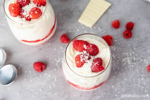 white chocolate raspberry mousse