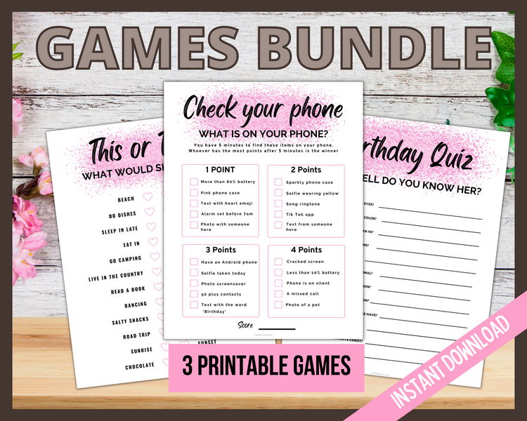 Adult Birthday Games for Her || Printable Adult Games || Birthday Party  Game || Games for Adults || Her Birthday Game || Girls Night In Game