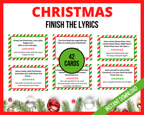 Christmas Finish the Lyrics