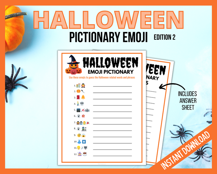 Halloween Horror Movie Emoji Quiz Halloween Activity Printables Emoji  Pictionary 2 Fun Rounds Horror Movies Instant Download 