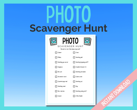 Kids- tweens photo scavenger hunt