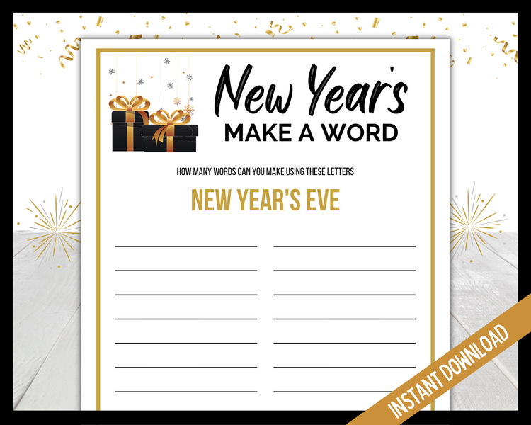 New Years Would You Rather Game Printable New Year's Eve 