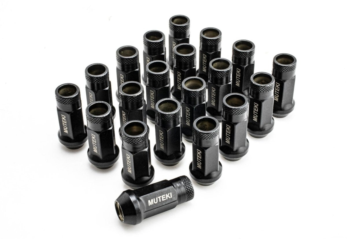 Muteki SR48 Black Open Ended Lug Nuts 12X1.25 Most Subaru Models