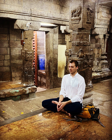 Hand Meditation Hand Mudras Meditation Hand Positions Jack Utermoehl Seated in Meditation India Temple