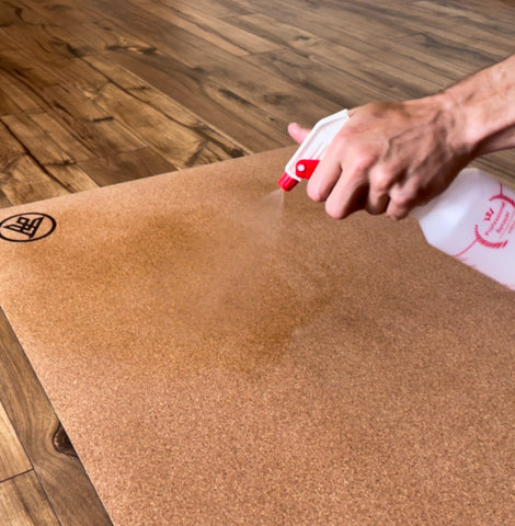 Yoga Mat Care Yoga Mat Maintenance Yoga Mat Cleanliness Asivana Yoga spraying cleaning solution