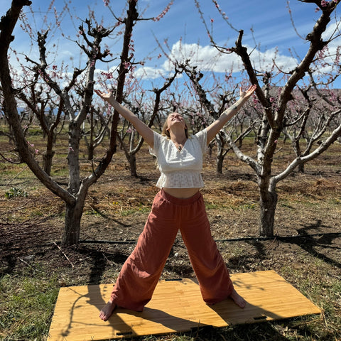 Yoga Mudras for Meditation Lauren with Kaya Body Mudra in Orchard