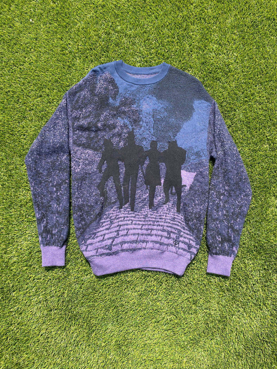 LV SS19 runway brick road sweater in purple SIZE:S