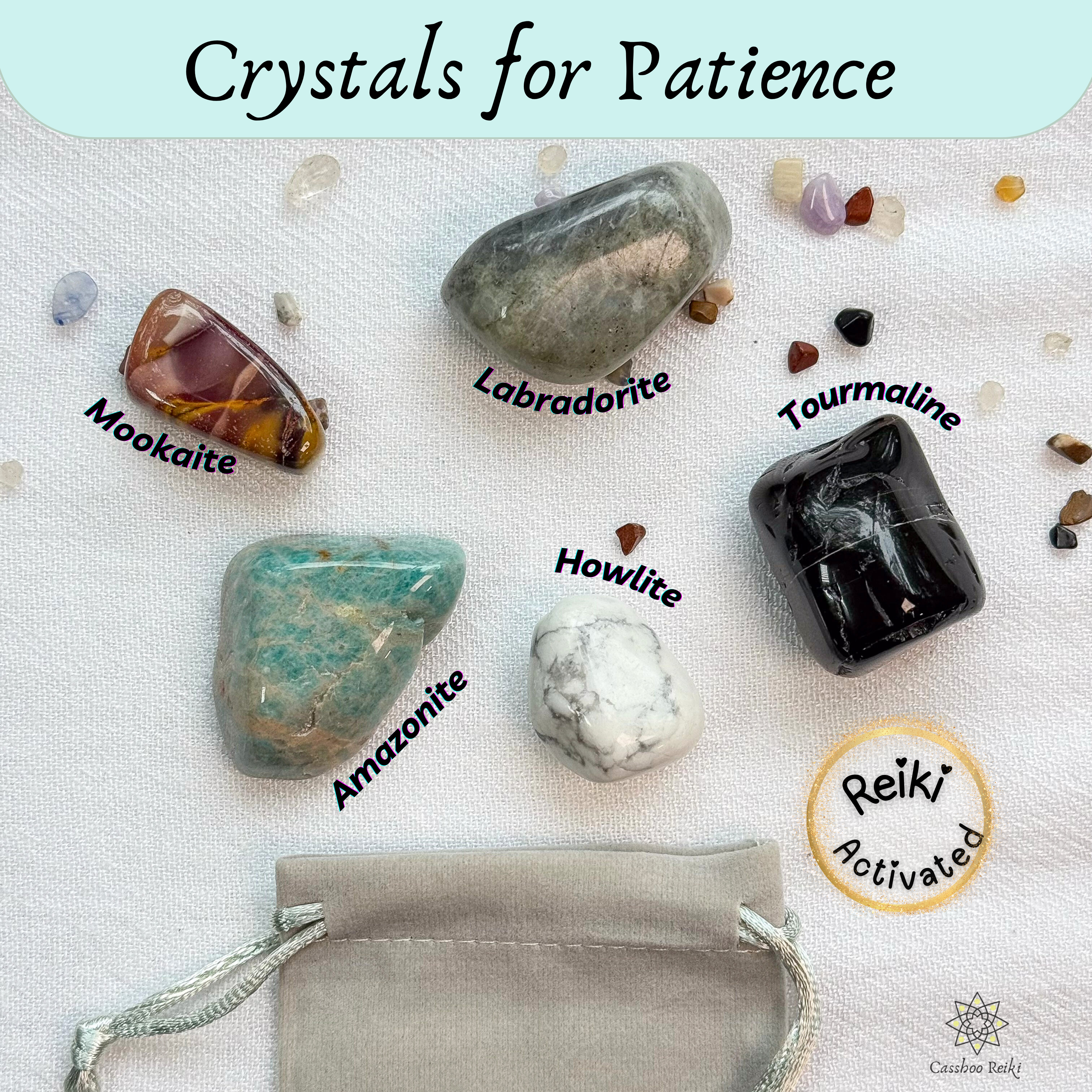 Crystal Set for Patience | Crystals for Shadow work | Gift for Parents or Teachers