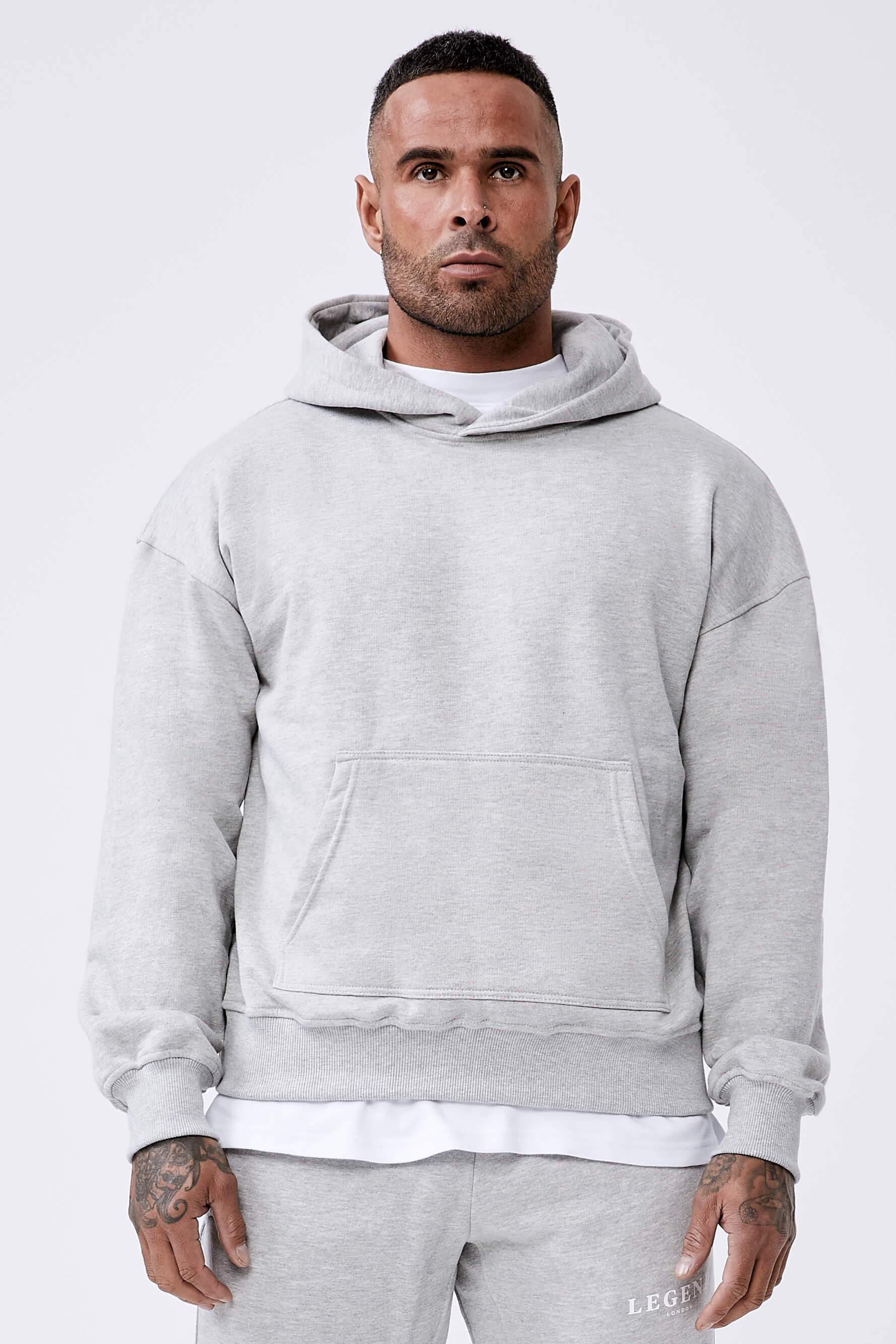 Legend* Basics - Grey Marl Hoodie - legendlondon product image