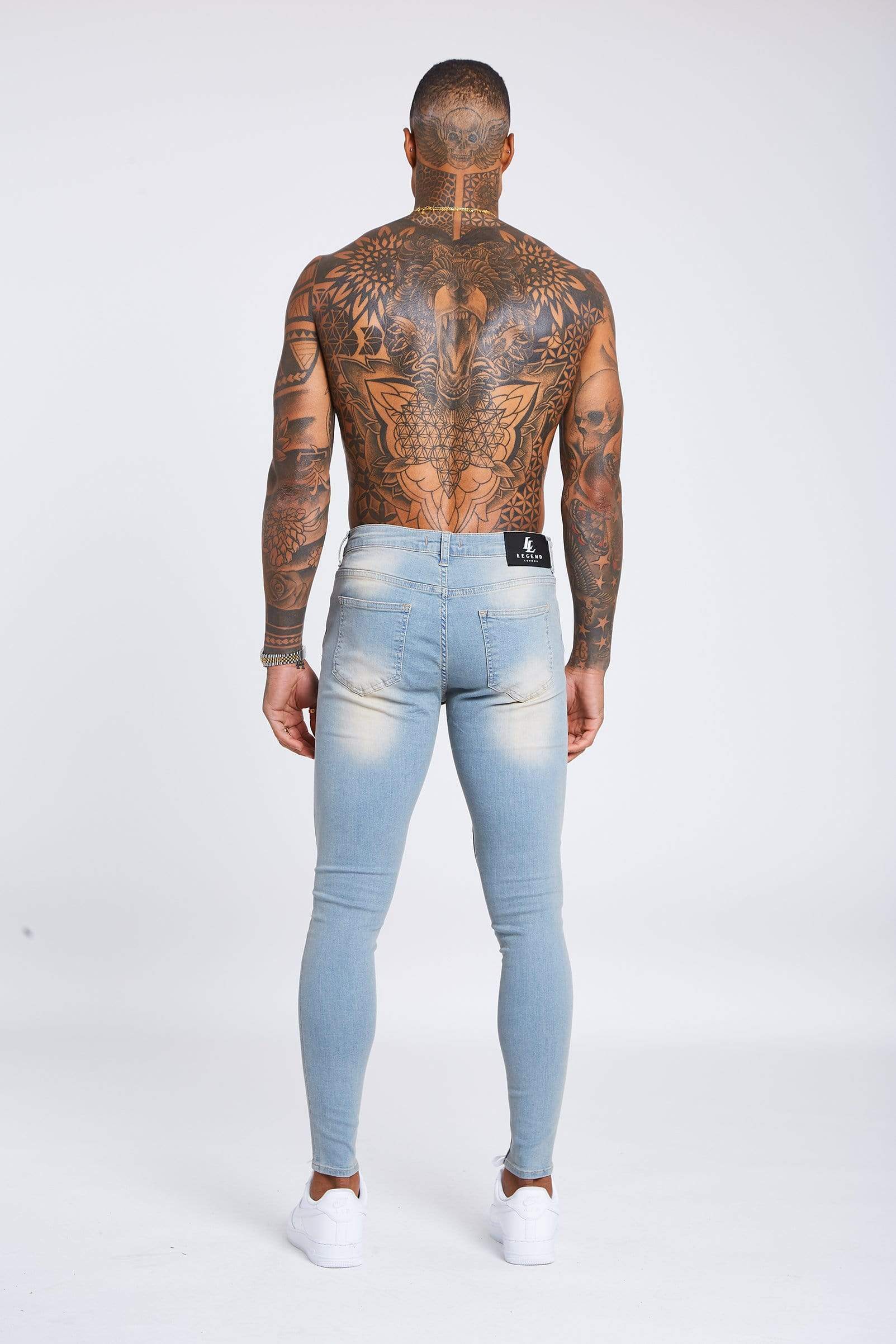 Stone Washed Jeans - Ripped & Repaired – legendlondon-eu