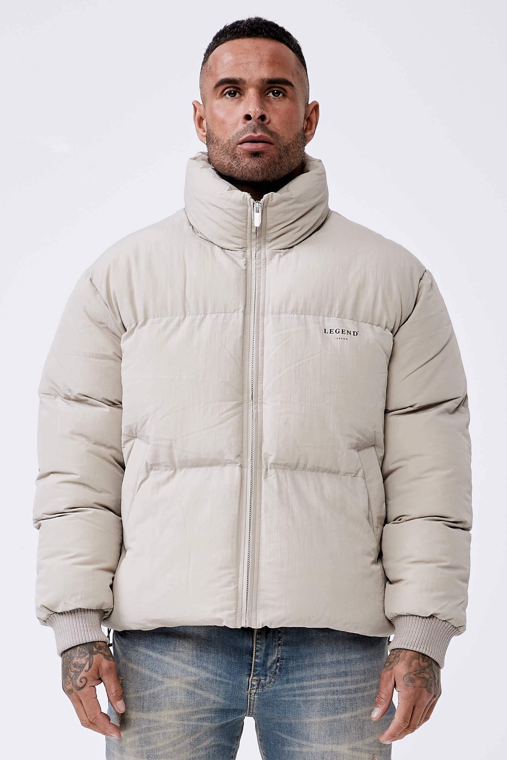 PUFFER JACKET - TAUPE - legendlondon product image