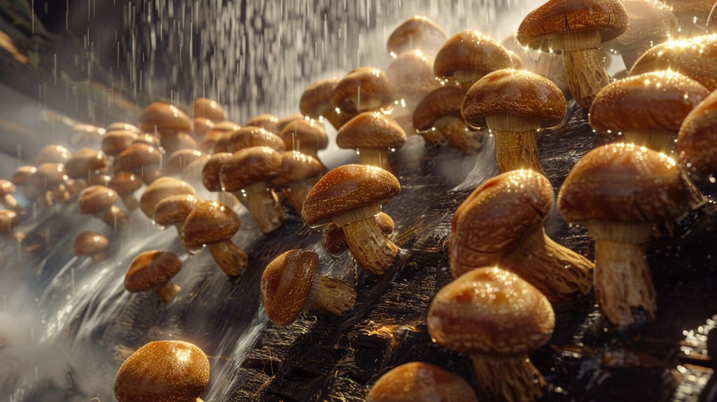 Fruiting Process of Shiitake Mushrooms
