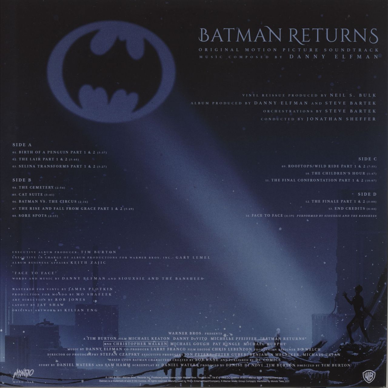 Danny Elfman Batman Returns US 2-LP vinyl set — 