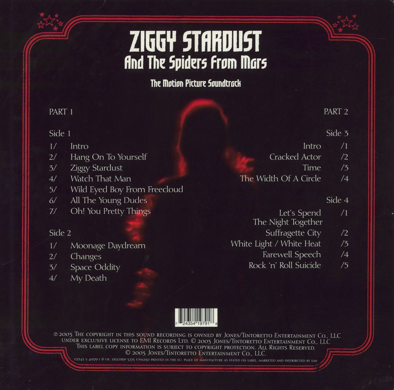 David Bowie Ziggy Stardust And The Spiders From Mars The Motion Pictur — 1493