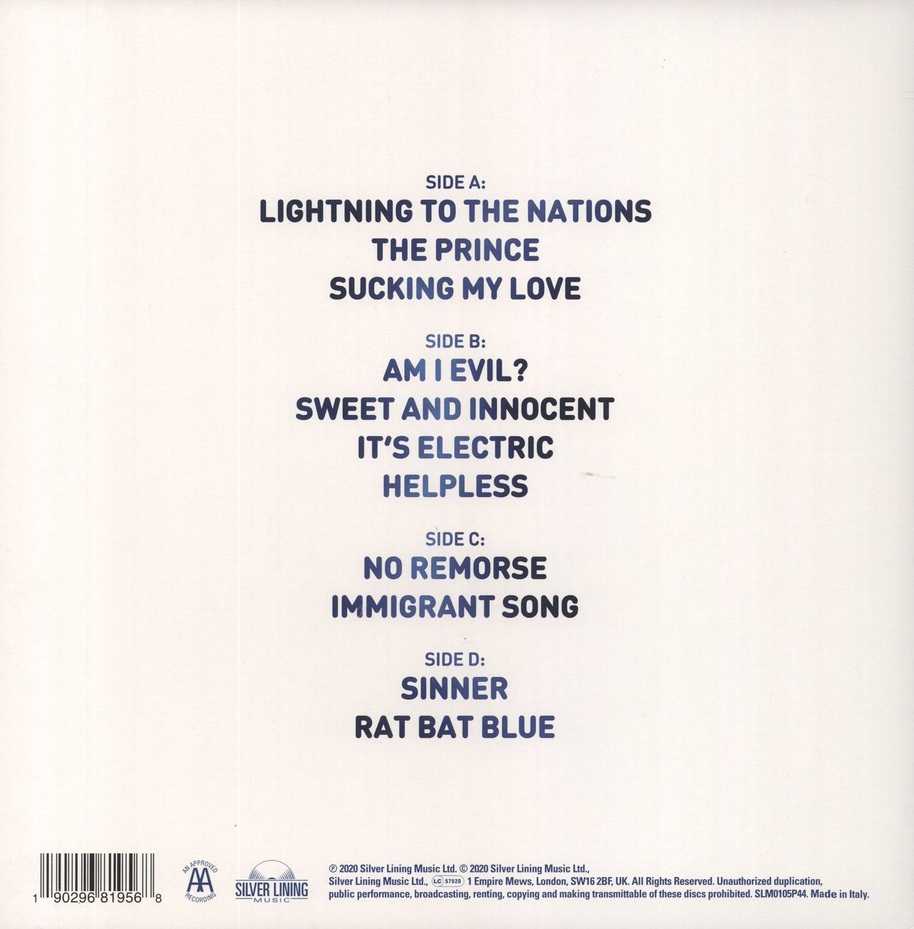 Diamond Head Lightning To The Nations 2020 UK 2-LP vinyl set — 