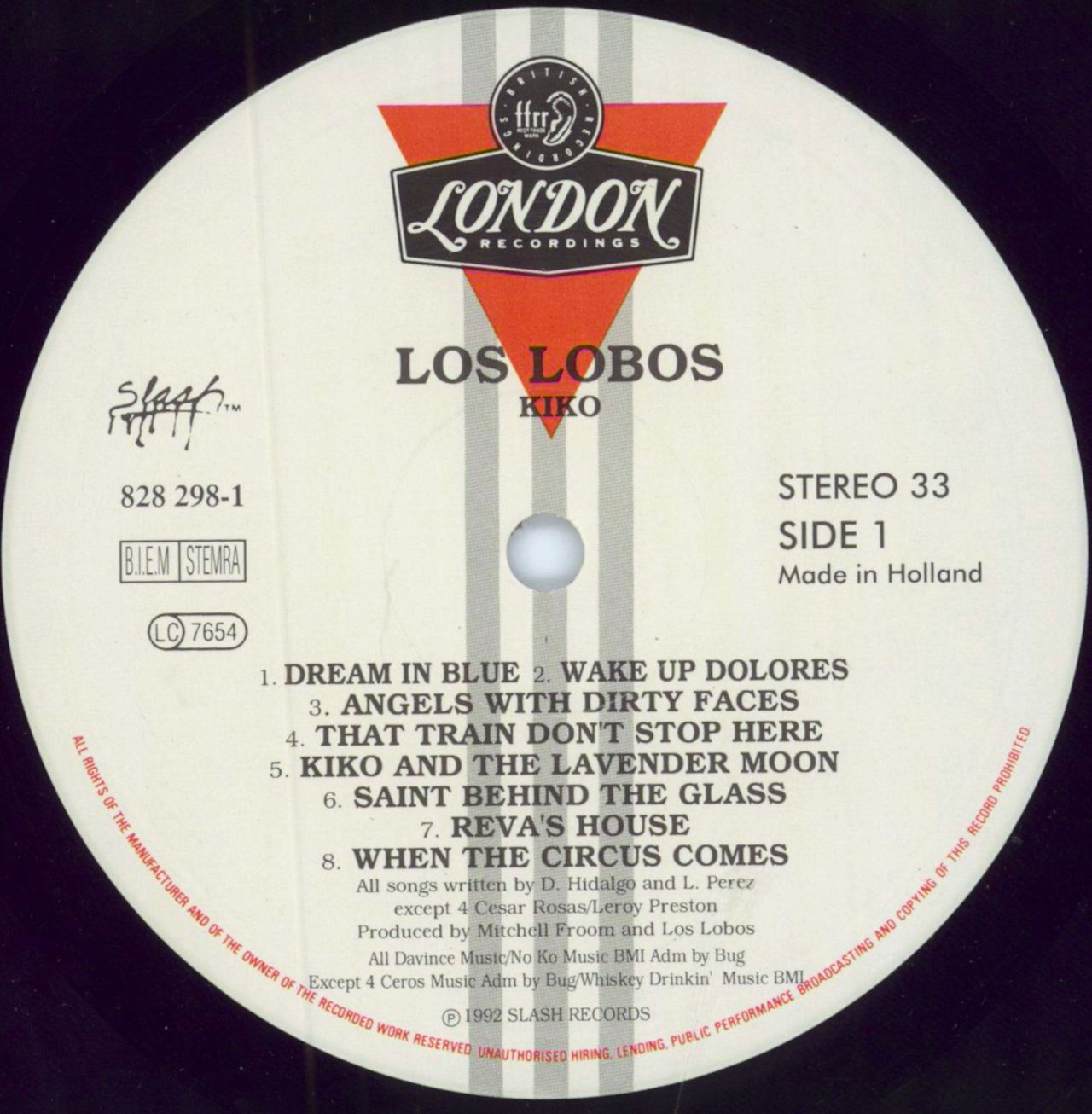 Los Lobos Kiko Dutch Vinyl LP — 