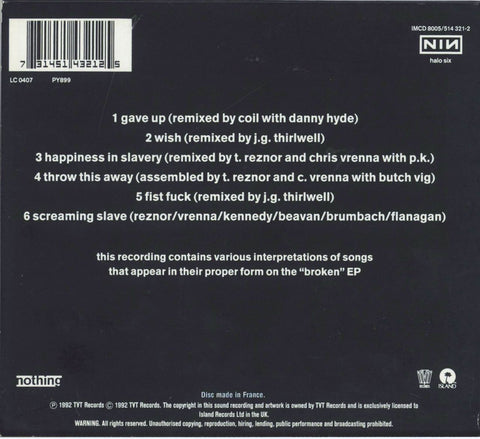 Nine Inch Nails - FiXED 1992 - Kupindo.com (57442115)