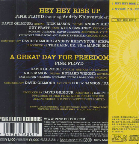Pink Floyd - Vinilo Single 7 Hey Hey Rise Up