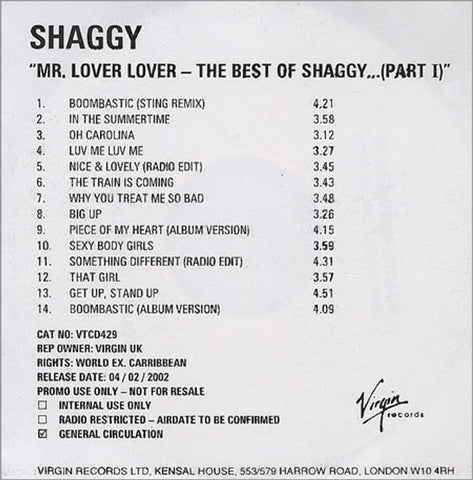 Mr Bombastic - Shaggy [Mr Lover Lover] 