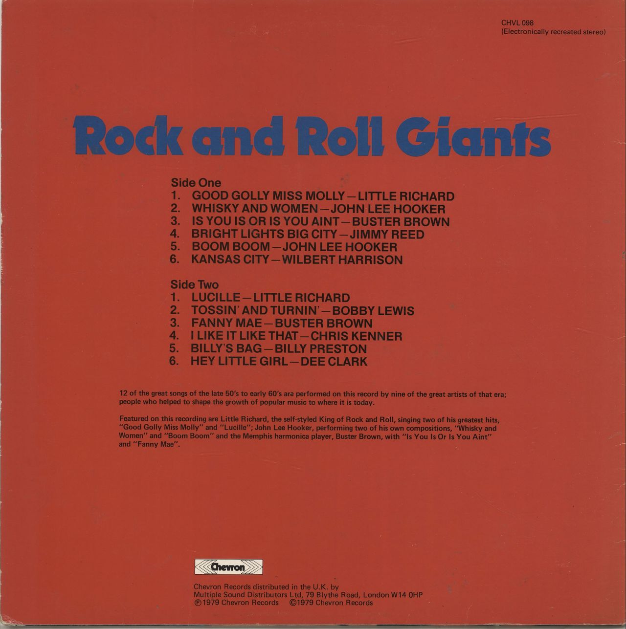 Various-50s/Rock & Roll/Rockabilly Rock And Roll Giants UK Vinyl LP —  