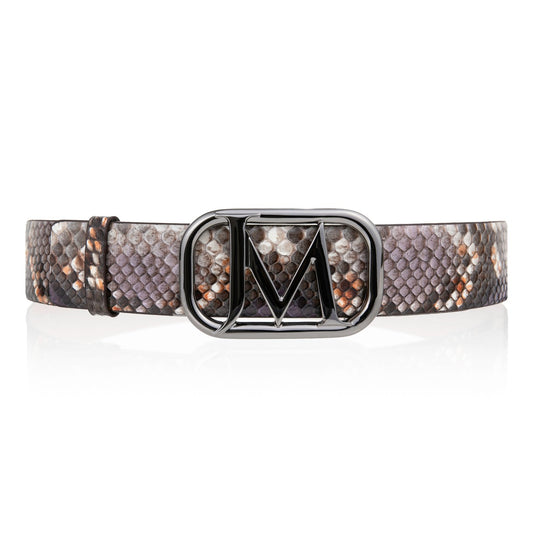 Louis Vuitton belt. Black and Grey with gold emblem.