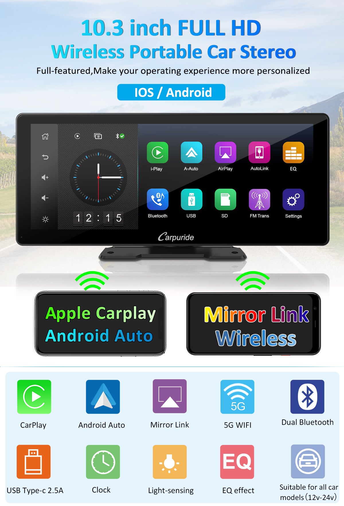 Wireless CarPlay + AirPlay Video: Carpuride W103 Pro Review! 