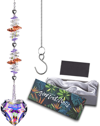 1 H&D HYALINE & DORA Crystals Ball Prisms Suncatcher Hanging Ornament  Hanger Rainbow Maker with Hook