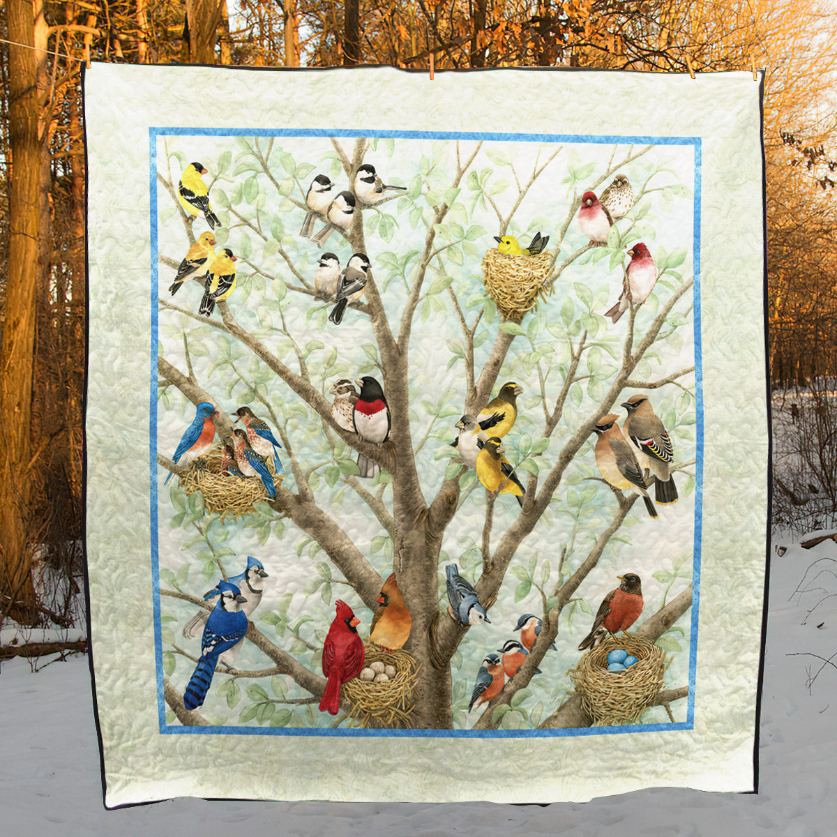 12 Block Fabric Panel Makes The Most Beautiful Bird Quilt – Quilting Cubby