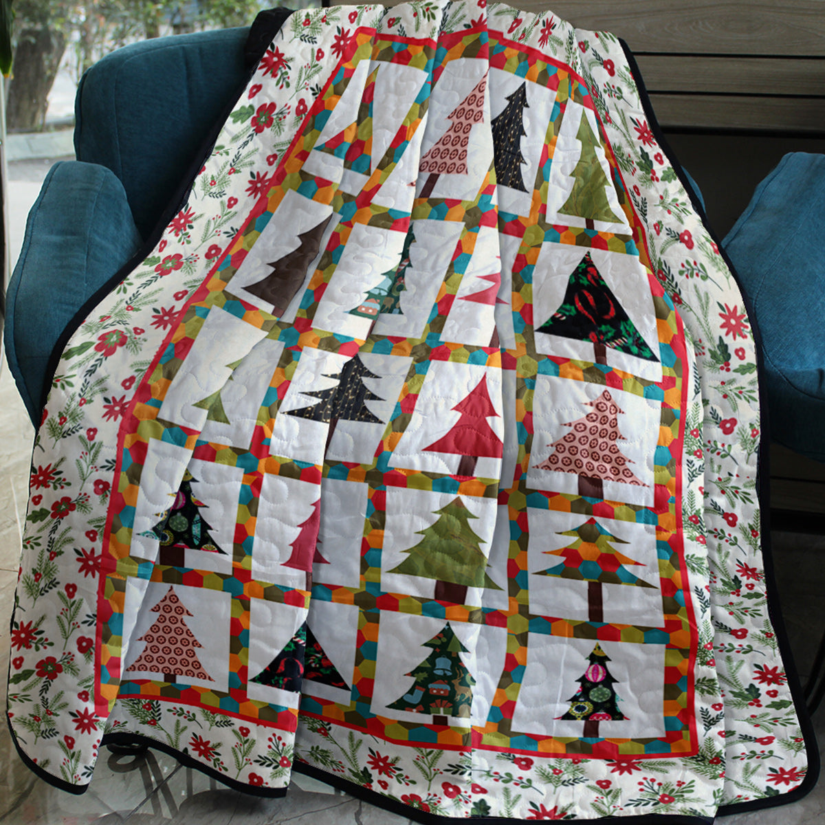 Christmas Tree CLA2110150Q Quilt Blanket