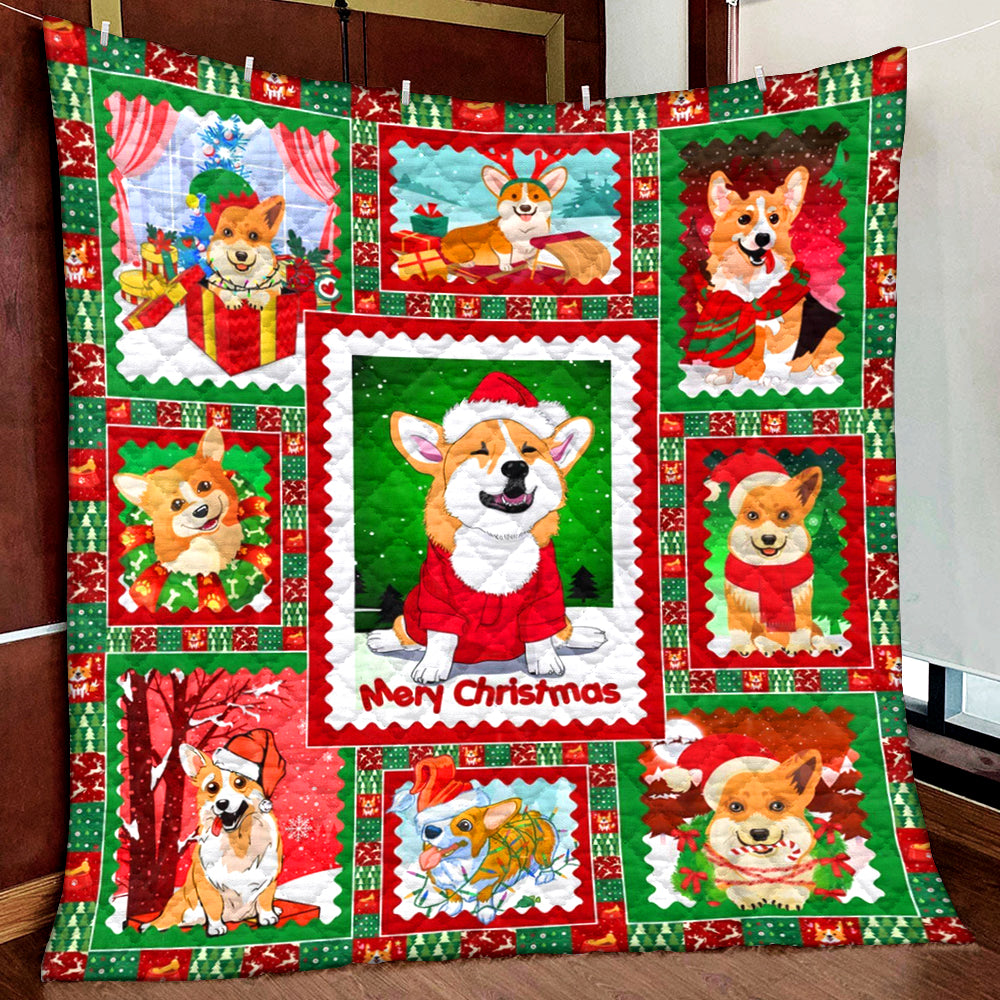 Corgi Christmas Quilt Blanket TM291006