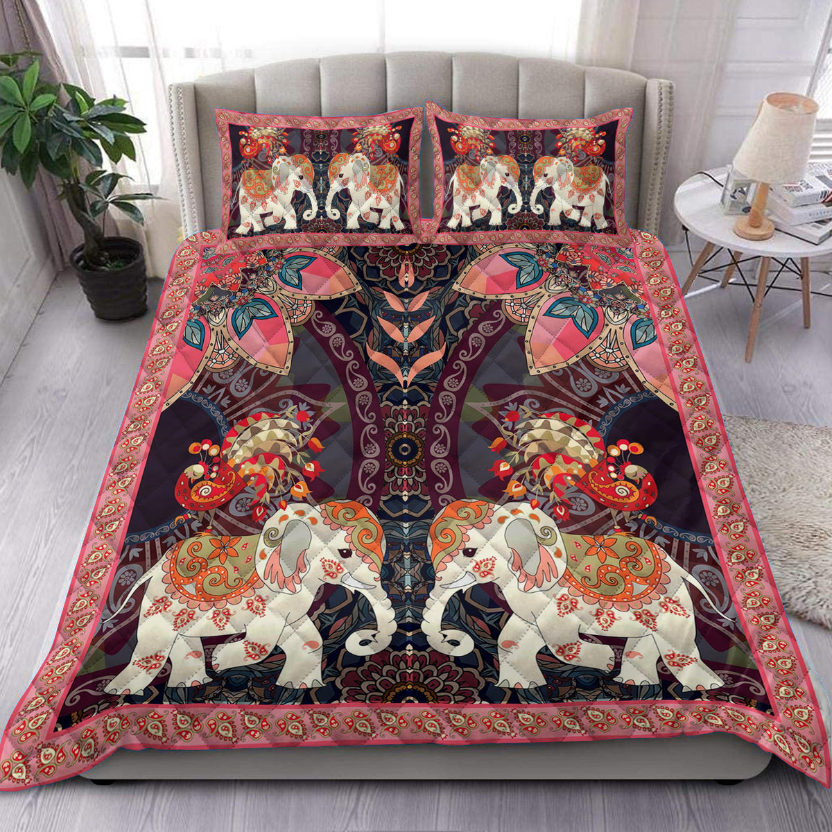 Elephant Quilt Bed Set HN220903T