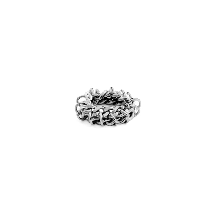 Stacked Chain Mail Ring – Maŕa Peralta Studio