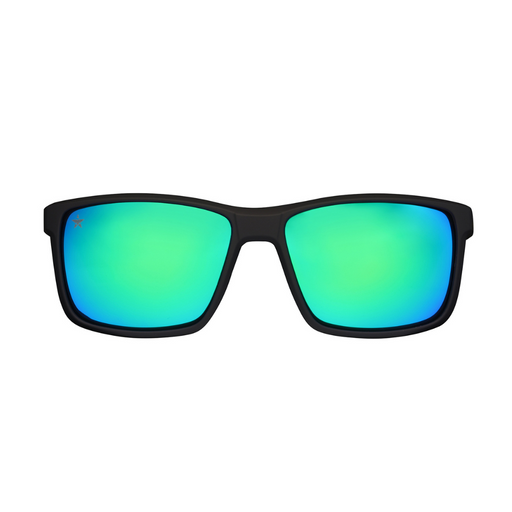 Laguna Matte Black/Green Mirror Amber Glass UV Polarized Unisex