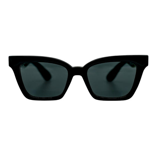 Luminara - Women Fashion Retro Round Cat Eye Sunglasses Black