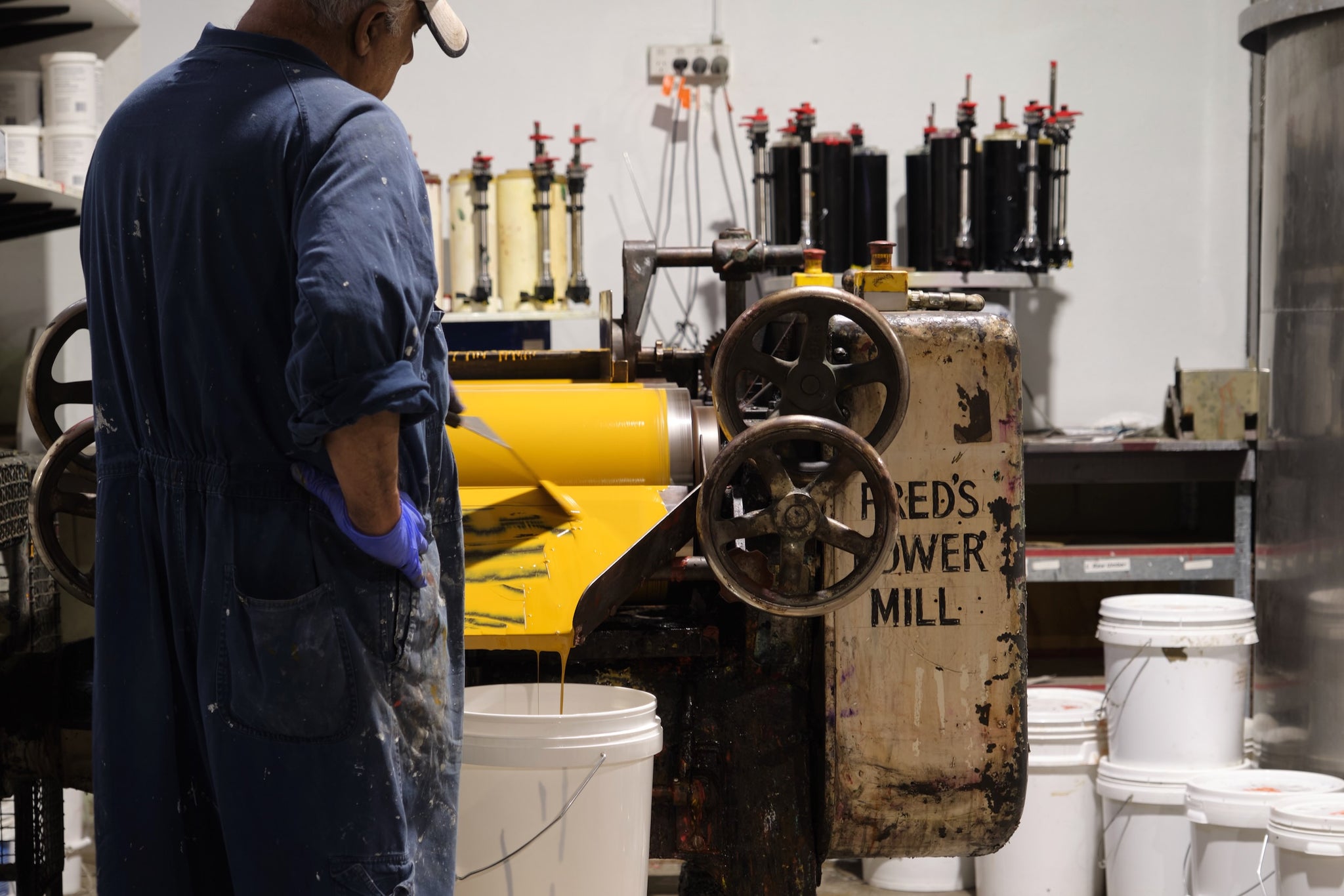 Our Triple-Roller Mill at Peter Lewis Paints