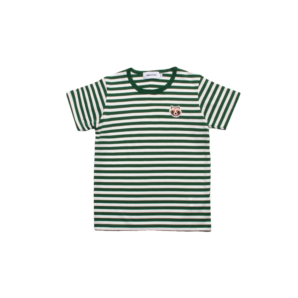 Kids Size - TANUKI Wappen Border Tee - Green – TANUKI STUDIO