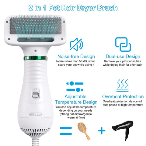 brush and dryer 2 in 1 for dogs and cats