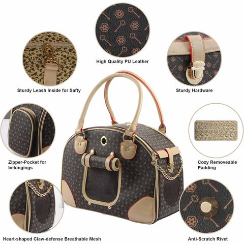 product specifications of luxury dog handbag carrier