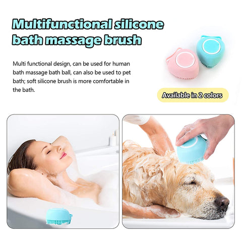 multifunctional silicone pet bath brush