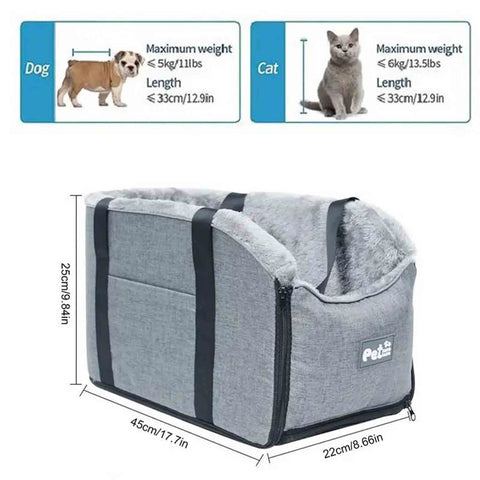 console car seat for dogs measurements