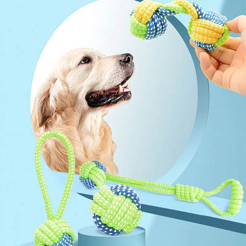 strong rope ball toys for dogs with labrador