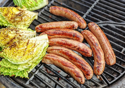 Turner & George Quarter Pound Sausages with Grilled Savoy Cabbage