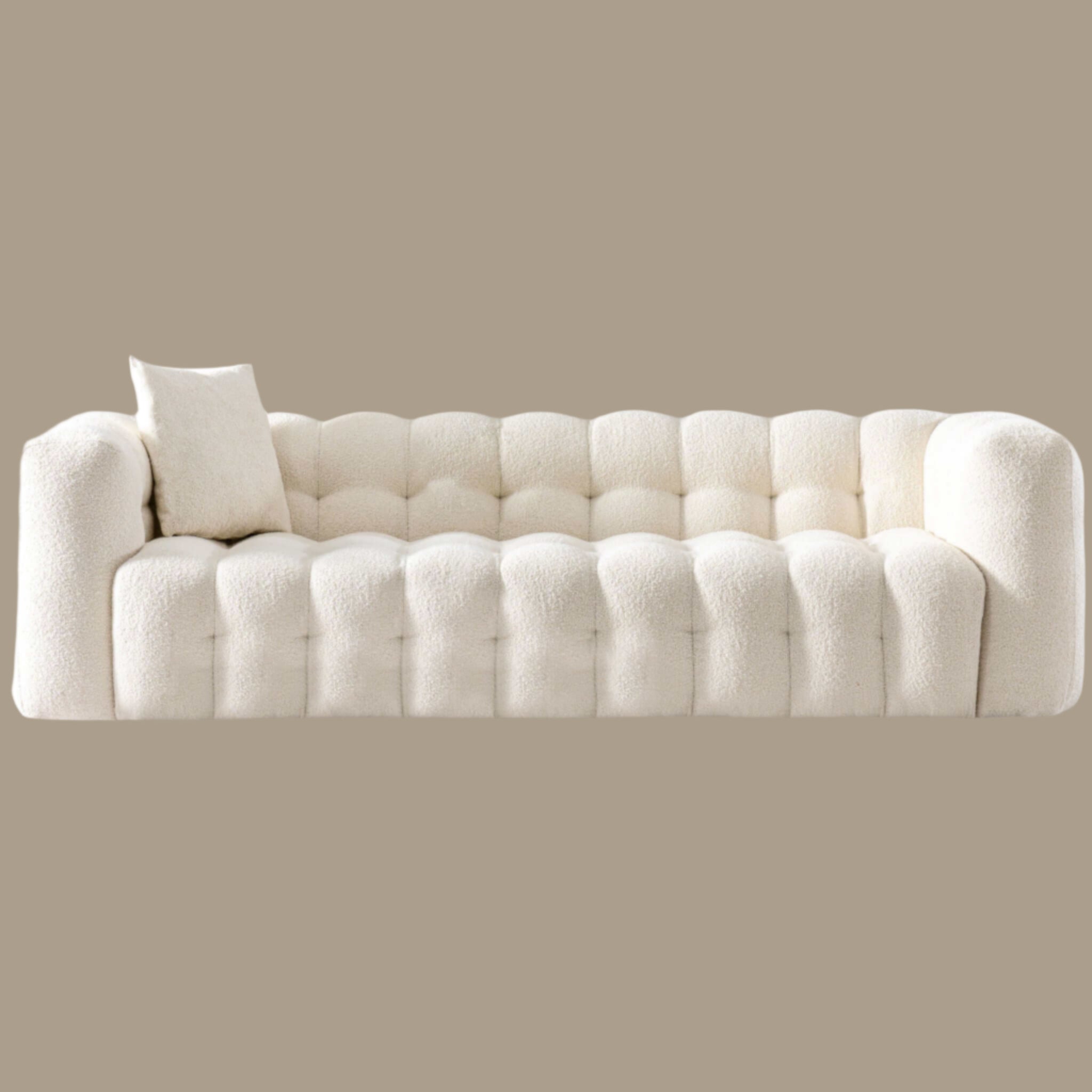 Eden Modern Tufted Chesterfield Boucle Fabric Sofa