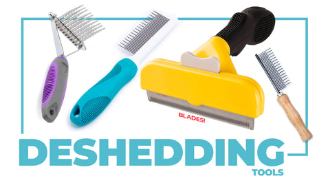 Deshedding Tools and Grooming tools header image on the Bailey Blog