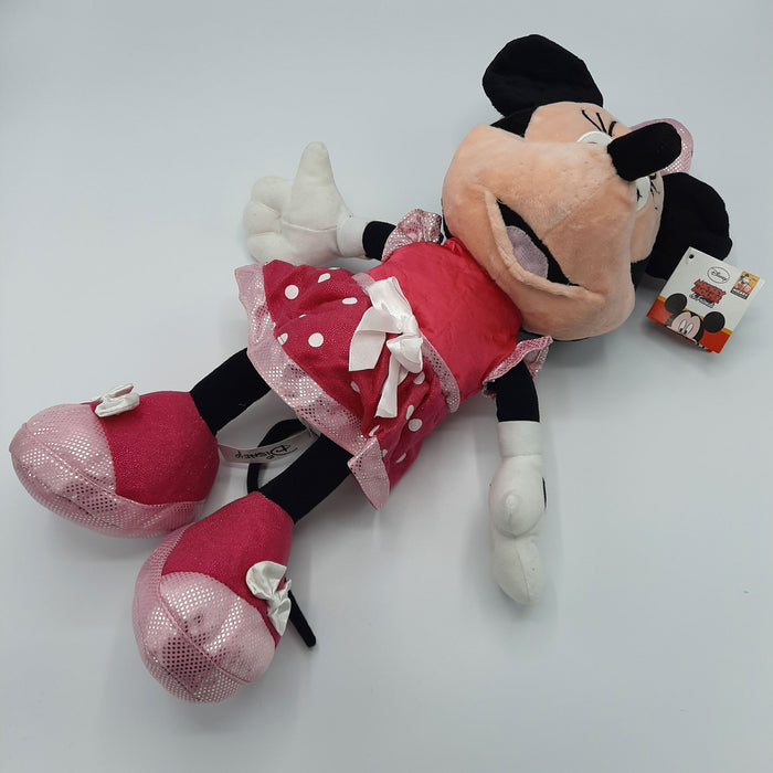 Gearceerd Verleden moeilijk Minnie Mouse Knuffel met roze glitterjurk | Toytraders.nl