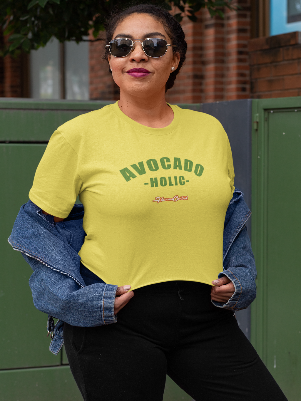 Avocado -holic-Unisex Heavy Cotton T-Shirt.