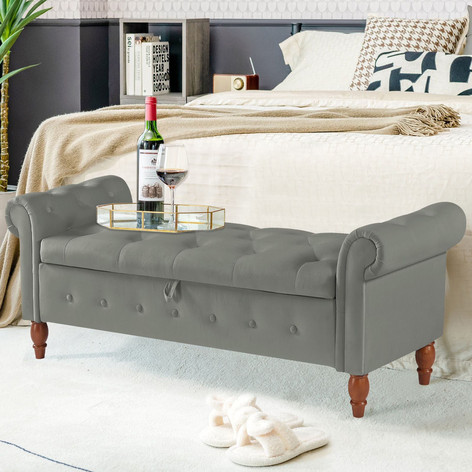 Multifunctional Storage Rectangular Sofa Stool