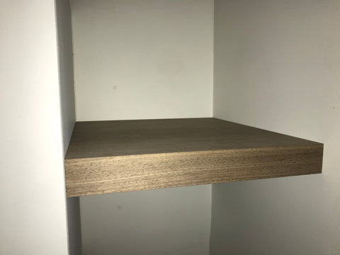 Walnut niche shelf