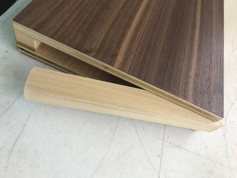 Walnut shelf with loose cleat 1 end