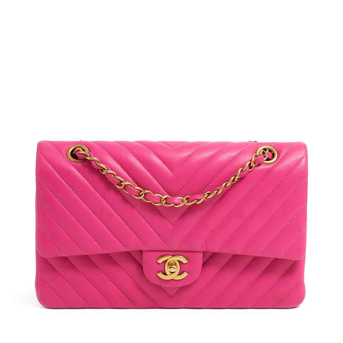 Chanel Sunset on the Sea Medium Flap Handbag Pink Leather - Allu USA